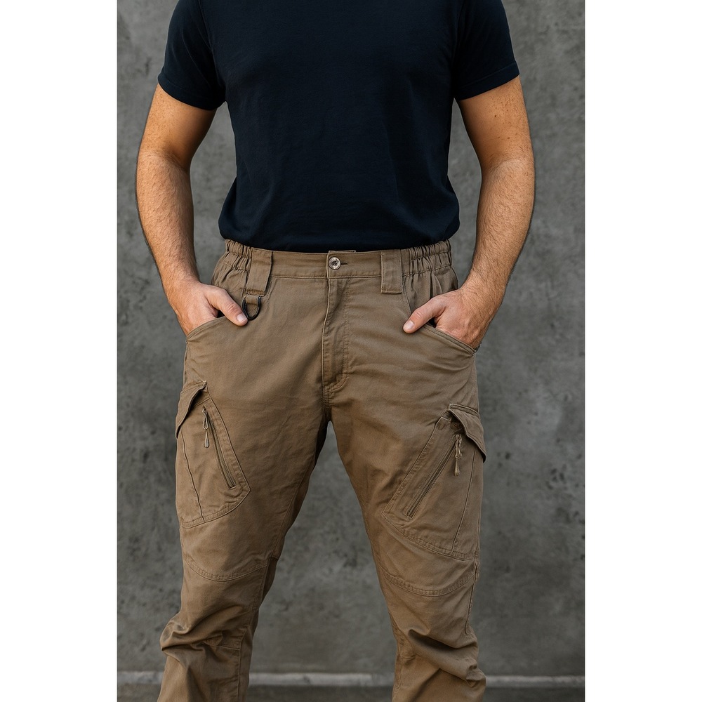 Tactical pants mens cargo canvas‎ utility tan pockets outdoors hiking 30x32